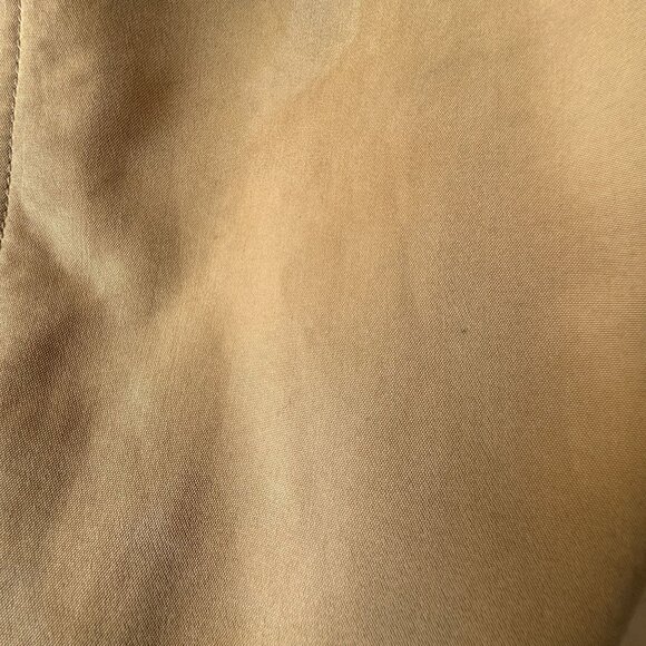 90s Vintage Jones New York Tan Rayon Lined Belted Maxi Trench Coat Size Large - Picture 17 of 17